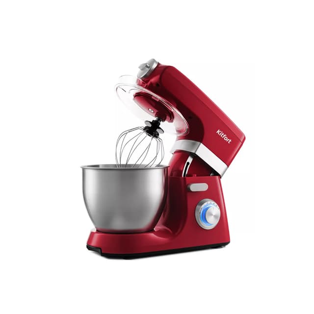 Планетарный миксер, Kitfort, КТ-1348-1, (красный),Мощность 1200 Вт, Ёмкость чаши 7 л