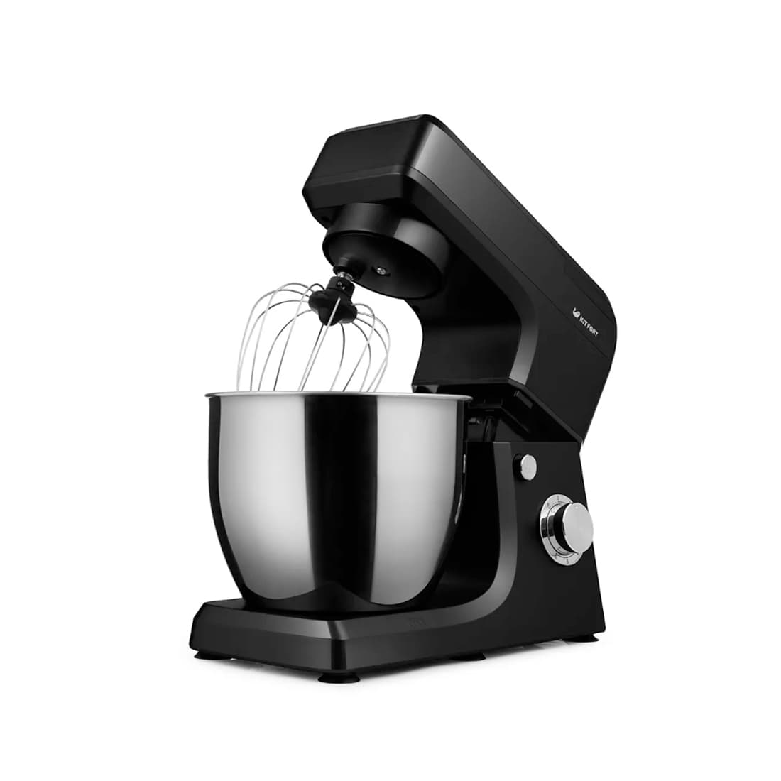Планетарный миксер, Kitfort, КТ-1339-3, черный Мощность 1400 Вт,Ёмкость чаши 6,5 л,Материал чаши нержавеющая сталь,Ёмкость чаши блендера 1,5 л