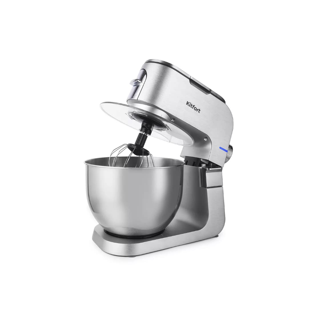 Планетарный миксер, Kitfort, КТ-1350, Максимальная мощность 1300 Вт, Стальная чаша, Объем чаши 6л, Импульсный режим, 6 скоростей, Стальной