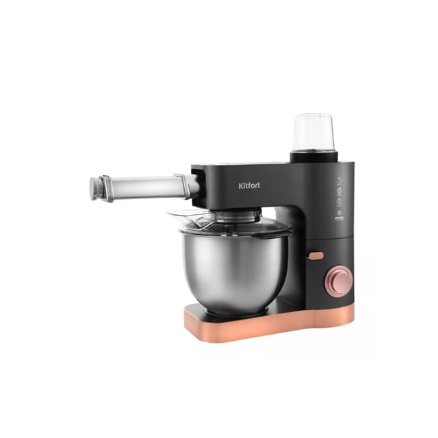Планетарный миксер, Kitfort, КТ-1370, (5, в, 1),Мощность 1200 Вт,Ёмкость чаши 5,6 л,Материал чаши нержавеющая сталь,Ёмкость чаши блендера 1,5 л