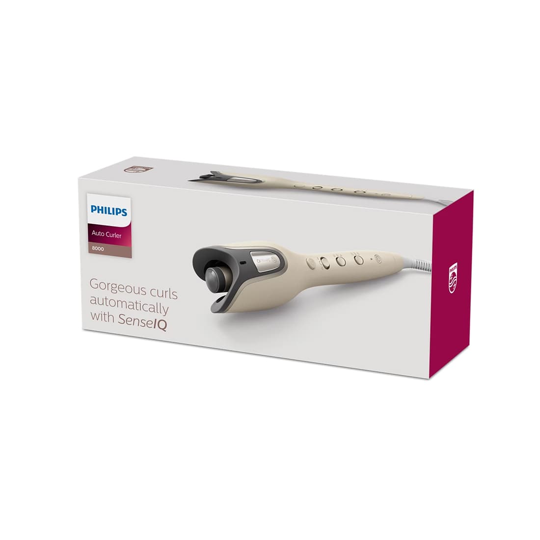 Автоматические щипцы для завивки, Philips, Серии 8000 BHB887/00, Температура нагрева 170-210°C, Автоматическое вращение, 3 направления завивки, Время нагрева 30 сек, Автоотключение через 60 мин, Звукововй сигнал, Керамико-кератиновое покрытие, Длина шнура 2м, Цвет бежевый