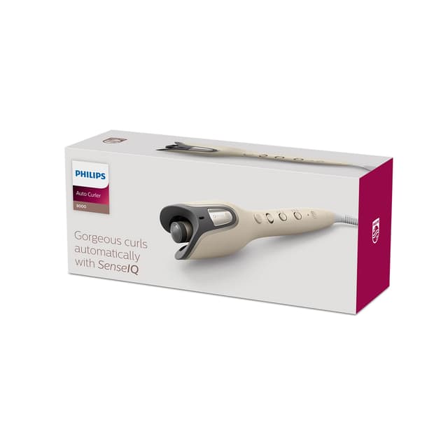 Автоматические щипцы для завивки, Philips, Серии 8000 BHB887/00, Температура нагрева 170-210°C, Автоматическое вращение, 3 направления завивки, Время нагрева 30 сек, Автоотключение через 60 мин, Звукововй сигнал, Керамико-кератиновое покрытие, Длина шнура 2м, Цвет бежевый