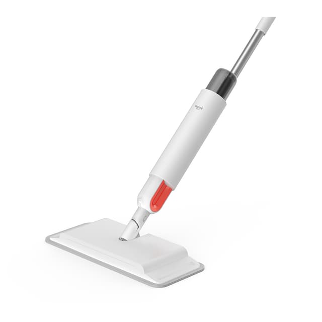 Полотер/Швабра, Deerma, TB880, Нержавеющая сталь, ABS-пластик и полипропилен, Объём резервуара 280 мл, Вес 1.1 кг, Распыление на 1 м, Вращение 360 градусов, Белый