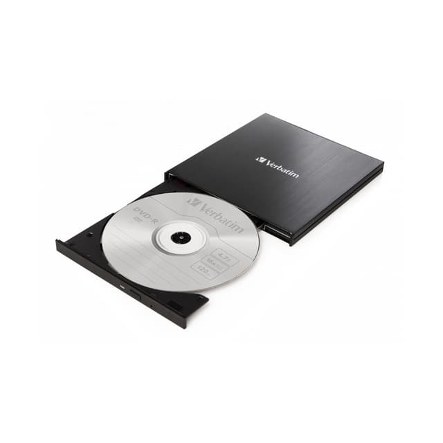 Внешний привод, Verbatim, CD/DVD, 43886, Slim, USB-C, Чёрный