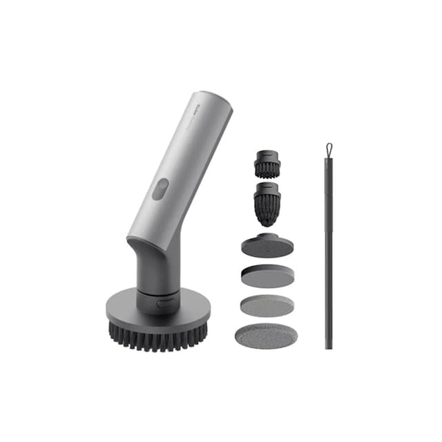 Щётка беспроводная для уборки, HOTO, QWQJS001, Spin Scrubber, grey-black