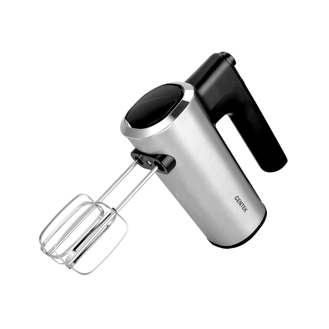Проводной миксер, Centek, CT-1101, 800W, 5 скоростей+турбо, Взбивание, Замешивание, Черный-Стальной