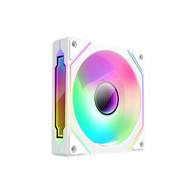 Кулер для компьютерного корпуса, Huntkey, GS120 Fantasy White, 120мм ARGB, 800-1800±10%об.мин, 44,2 CFM, <33,8dB(A), 3pin+4pin, Габариты 120х120х25мм, Белый