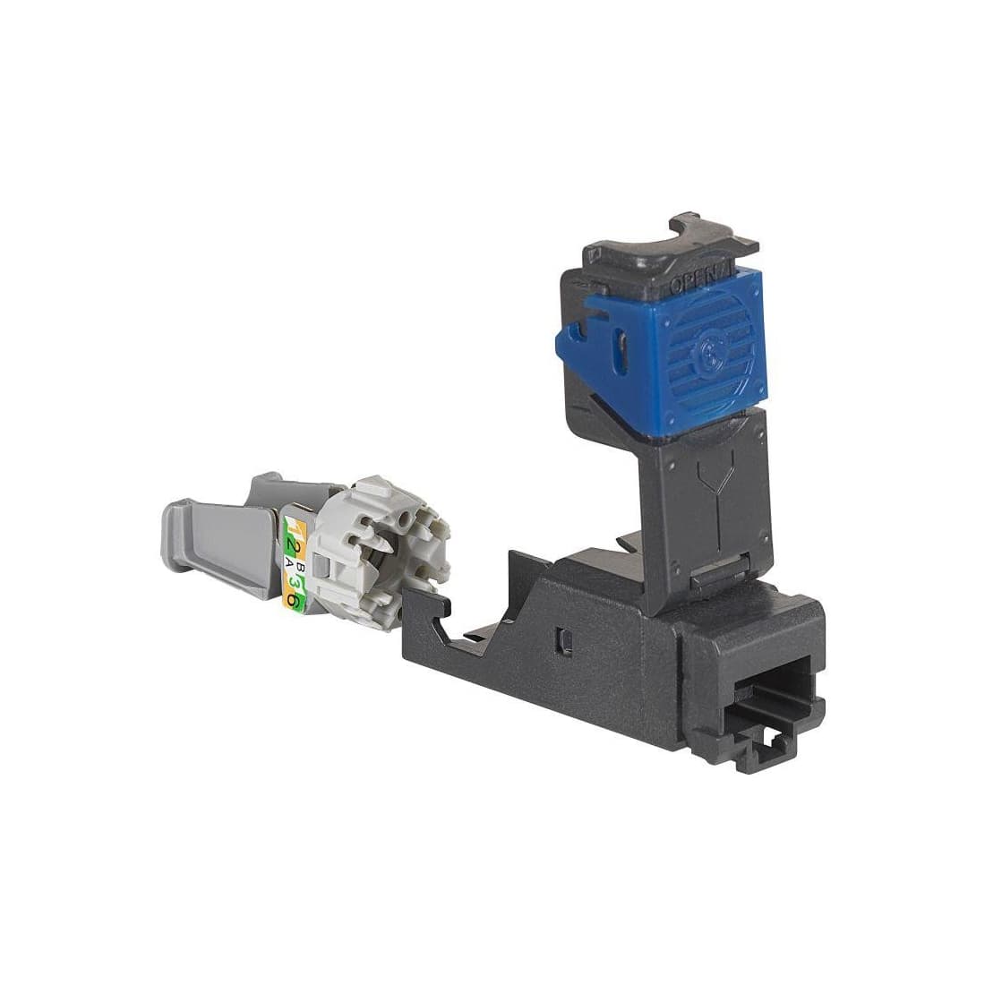 Коннектор телекоммуникационный высокой плотности RJ 45, Legrand, 033763, cat 6, (6 шт в уп.).