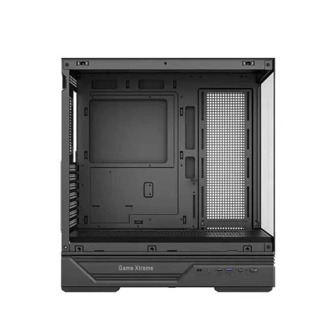 Компьютерный корпус, Huntkey, GX760A Fortune, ATX/Micro ATX, USB 1*3.0/2*2.0, HD-Audio, Кулер 4*12см ARGB, Высота процессорного кулера до 160 мм, Длина VGA до 400мм, 1*3.5"/2.5", Слот 7, Толщина 0,6мм, 424x215x465мм, Без Б/П, Чёрный