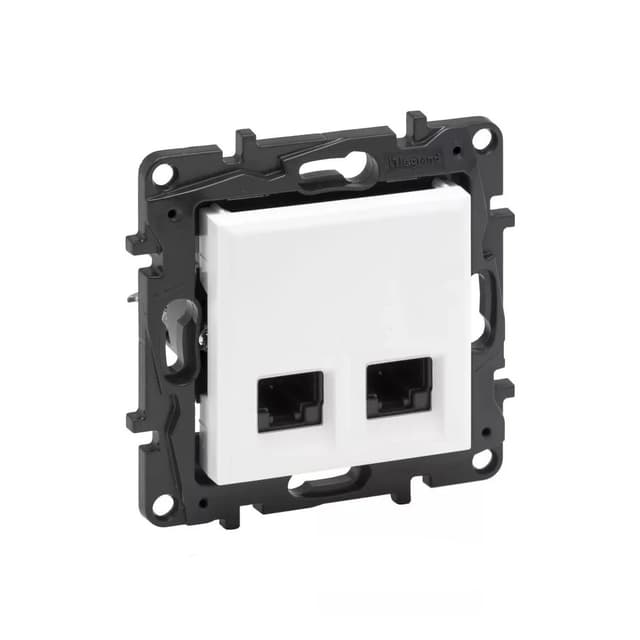 Информационная розетка двойная, Legrand Niloe Step, 863164B, 2хRJ45 Кат.6e UTP Белый new