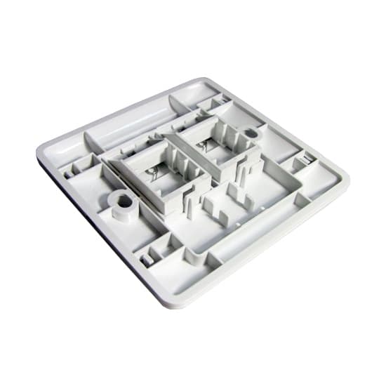 Лицевая панель телекоммуникационная, SHIP, A160-2, Под 2 модуля, С пылезащитными шторками, 86x86 мм, (Без модулей)