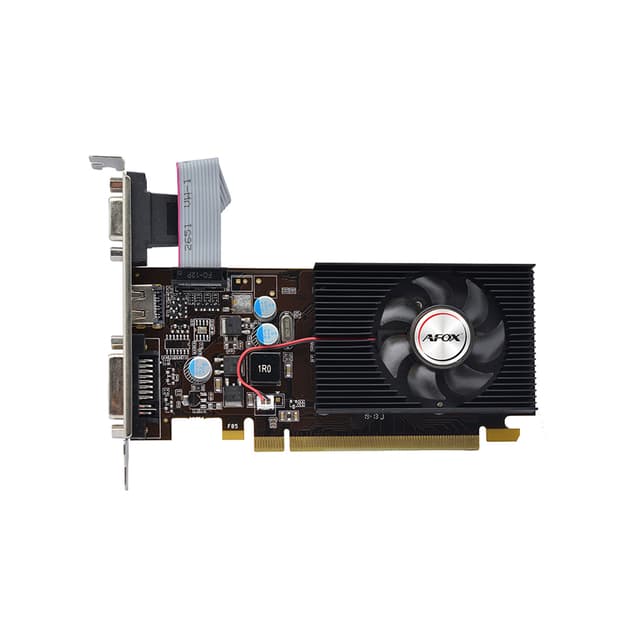 Видеокарта, AFOX, G210 1GB D3 LP Single Fan (94897033789899), AF210-1024D3L5, DDR3, 64bit, HDMI, DVI, VGA, 150*70*19 мм, Цветная коробка