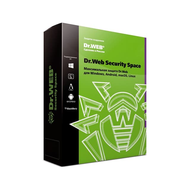 Антивирус, Dr.Web, Security Space для мобильных устройств 12М 1 шт новая лицензия, на 1 МУ на 12 месяцев