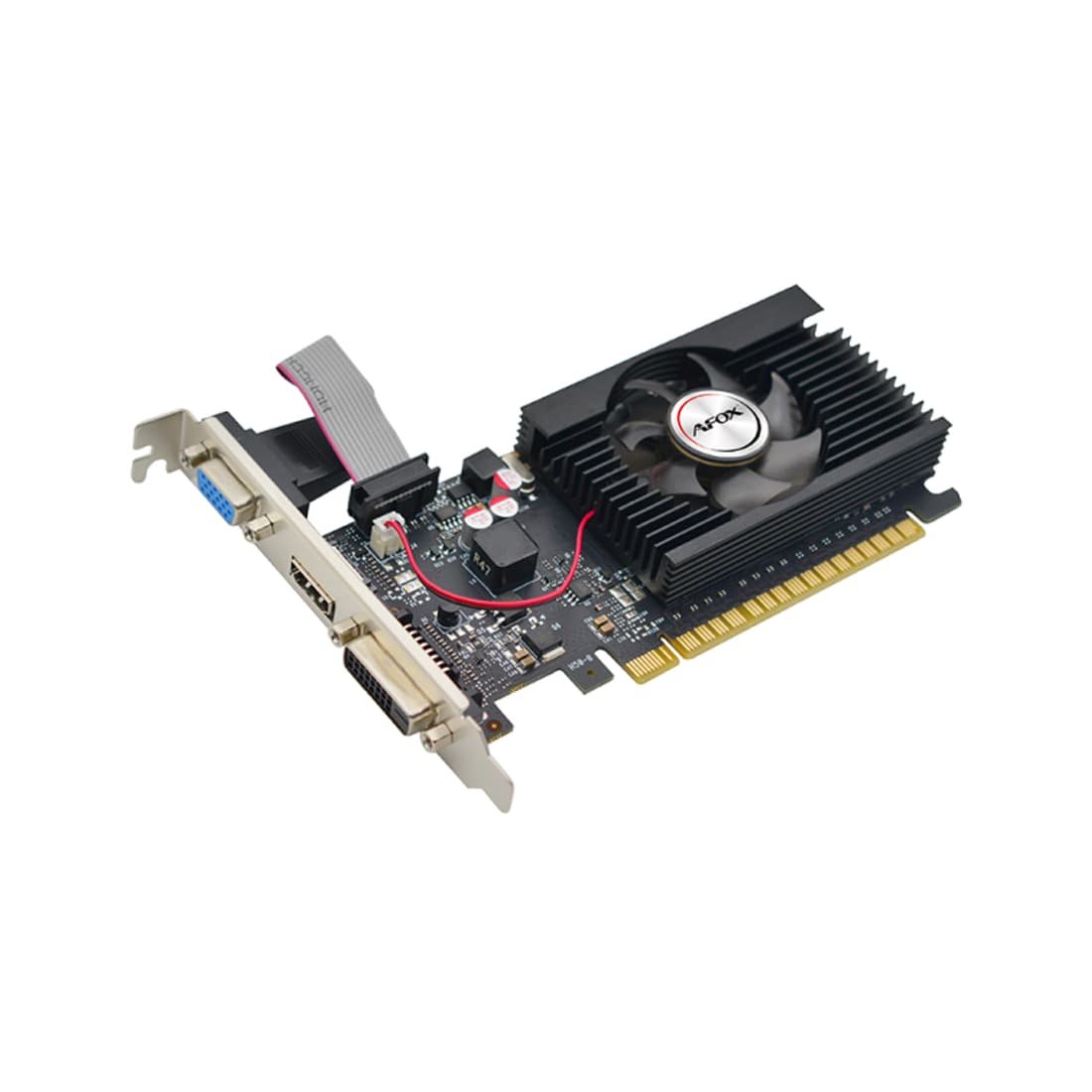 Видеокарта, AFOX, GT710 4GB D3 LP Single Fan (4897033788588), AF710-4096D3L5-V3, DDR3, 64bit, HDMI, DVI, VGA, 146*70*22 мм, Цветная коробка