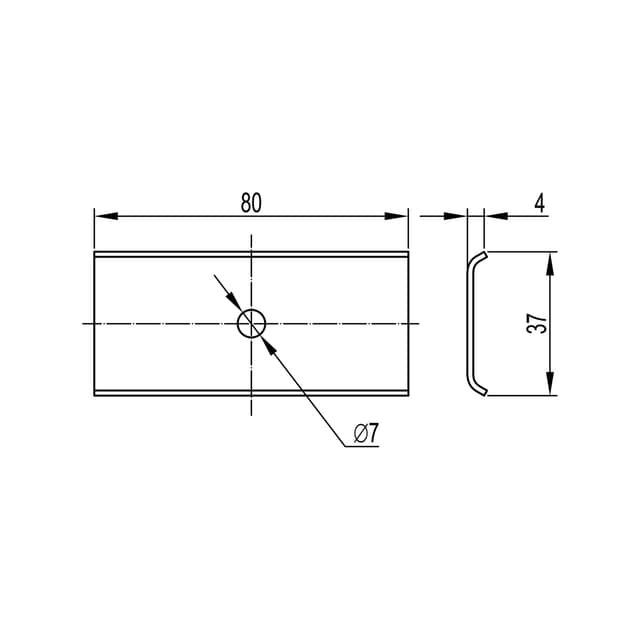 Пластина, DKC, FC37306, соединительная с отверстием по центру