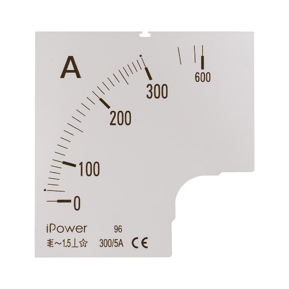 Шкала для амперметра, iPower, 300/5 96*96 (scale)