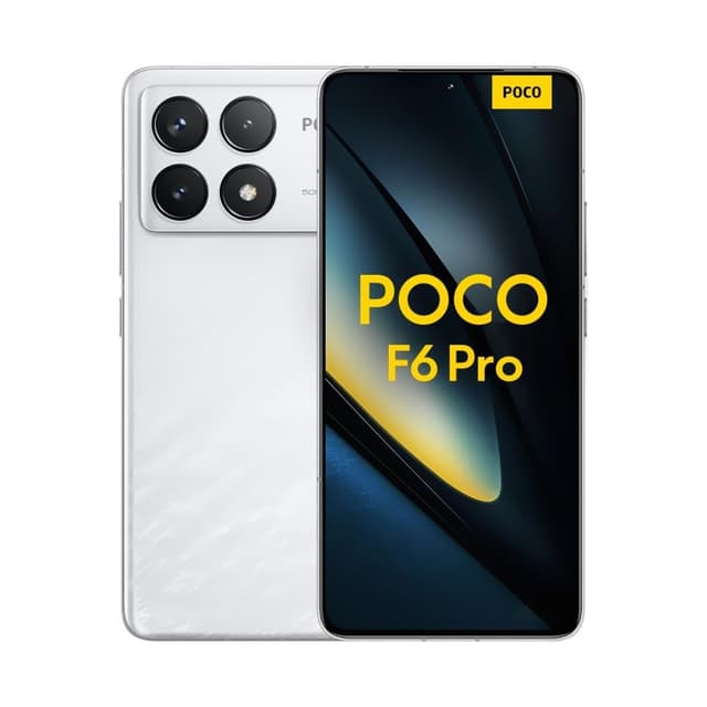 Мобильный телефон, Poco, F6 Pro 16GB 1024GB, 6.67" AMOLED 1440 х 3200, Аккумулятор 5160 мАч, 50MPx+8MPx+2MPx/16MPx, Snapdragon 8 Gen 2, NFC, Fast Charge 120W, (White) Белый