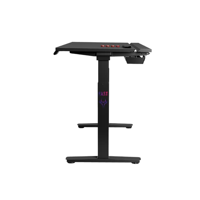 Компьютерный стол, 1STPLAYER, FAST-1470-RGB-BK, Поверхность - МДФ, Основание - алюминий, 145х70х12, Черный