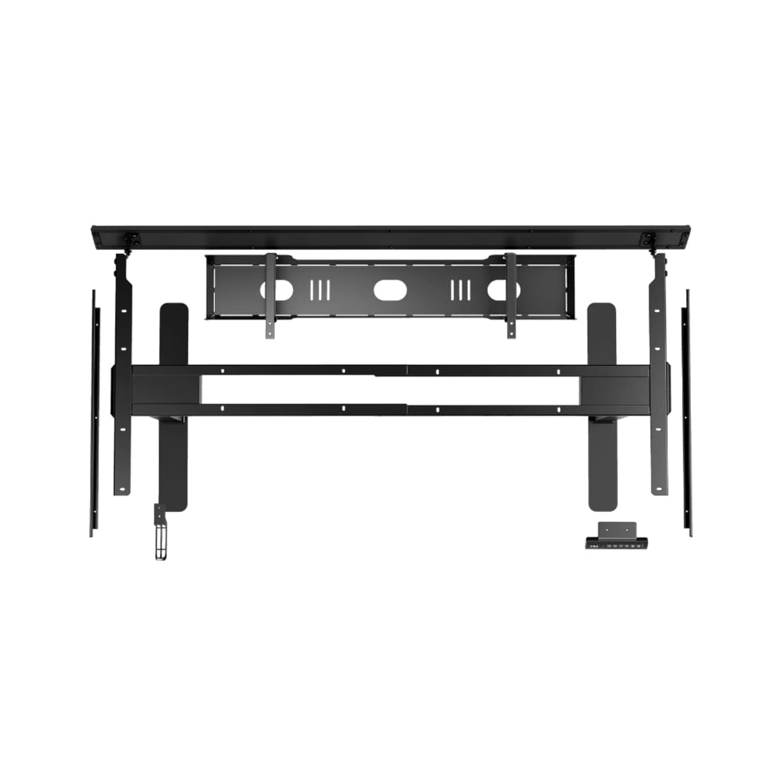 Компьютерный стол, 1STPLAYER, FAST-1470-RGB-BK, Поверхность - МДФ, Основание - алюминий, 145х70х12, Черный