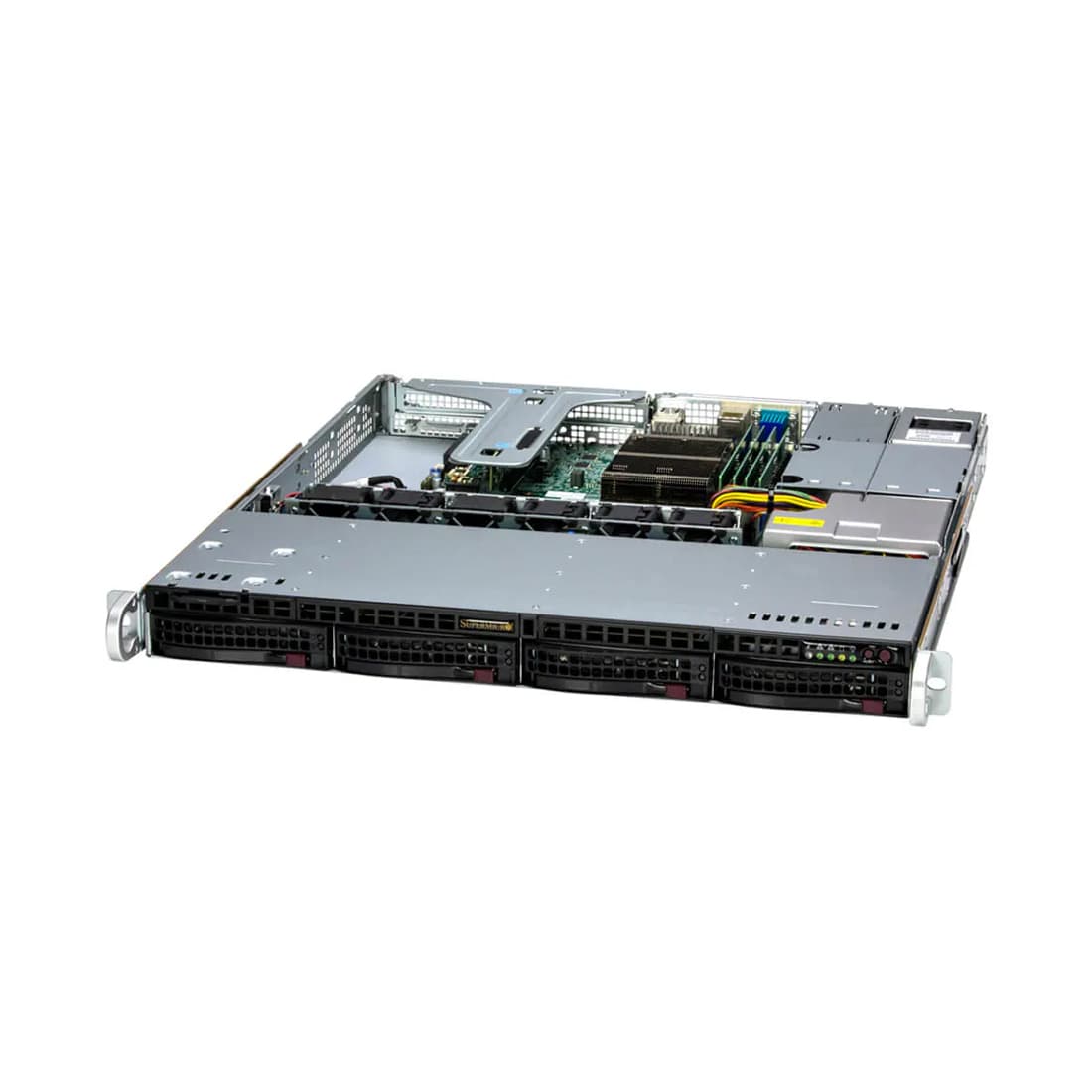 Суперсервер (промышленный компьютер), Supermicro, SYS-511R-M 776, Xeon 6325P, 1x32GB DDR5-5600 ECC RDIMM, 1x480GB NVMe PCIe 4.0 SSD M.2, 2x1200W, 2  RJ-45 1G LAN