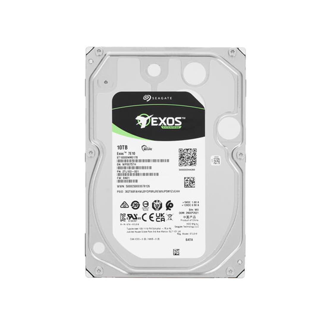 Жесткий диск, Seagate, Exos 7E10, ST10000NM017B, 10TB, SATA3 6Gb/s, 3.5", 7200RPM