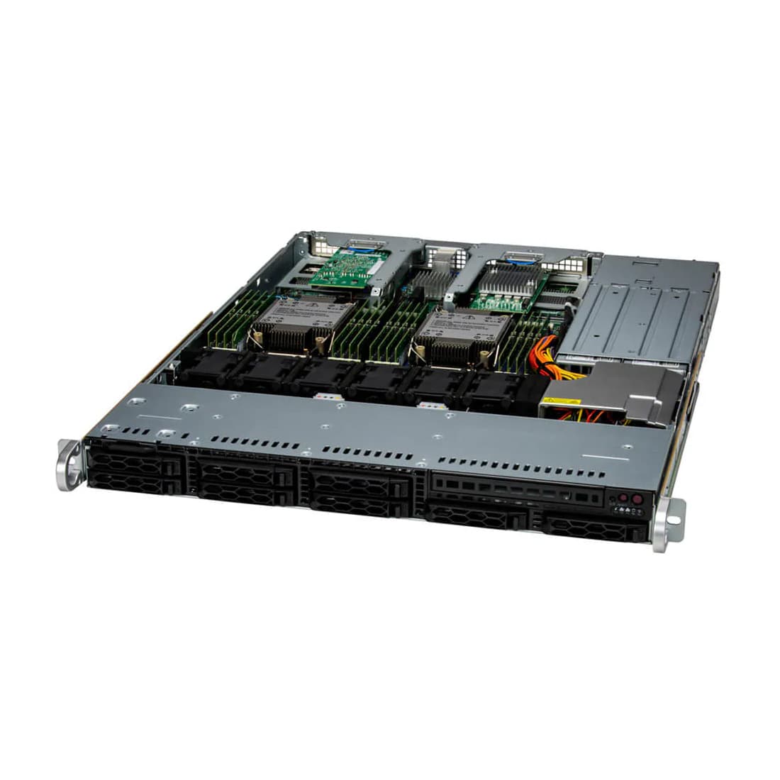 Суперсервер (промышленный компьютер), Supermicro, SYS-121C-TN2R 1687, Xeon Gold 5520+, 1x32GB DDR5-5600 ECC RDIMM, 1x480GB NVMe PCIe 4.0 SSD M.2, 2x860W