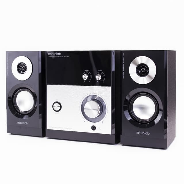 Акустическая система, Microlab, M-880, 2.1, 40Вт(12Вт*2+16Вт), Выход 2RCA, Вход 3,5 MiniJack, Технология обработки низких частот X-Bass, Чёрный