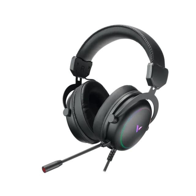 Гарнитура, Rapoo, VH300S, Тип крепления: Дуговые, Микрофон, USB, Длина кабеля 2 м, RGB LED, Игровые, 165 x 105 x 235 мм, Черный