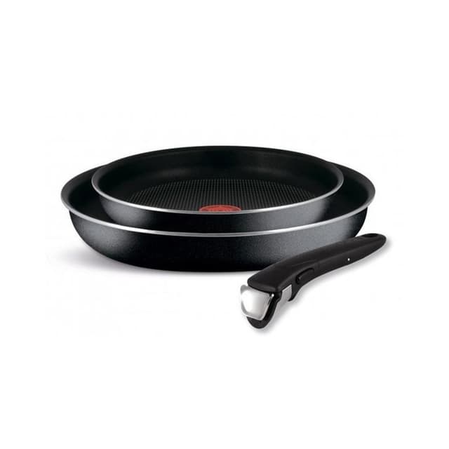 Набор сковородок, Tefal, Ingenio 4181820, 24-28см, 2 Сковороды, 1 съемная ручка, Покрытие антипригарное, Черный