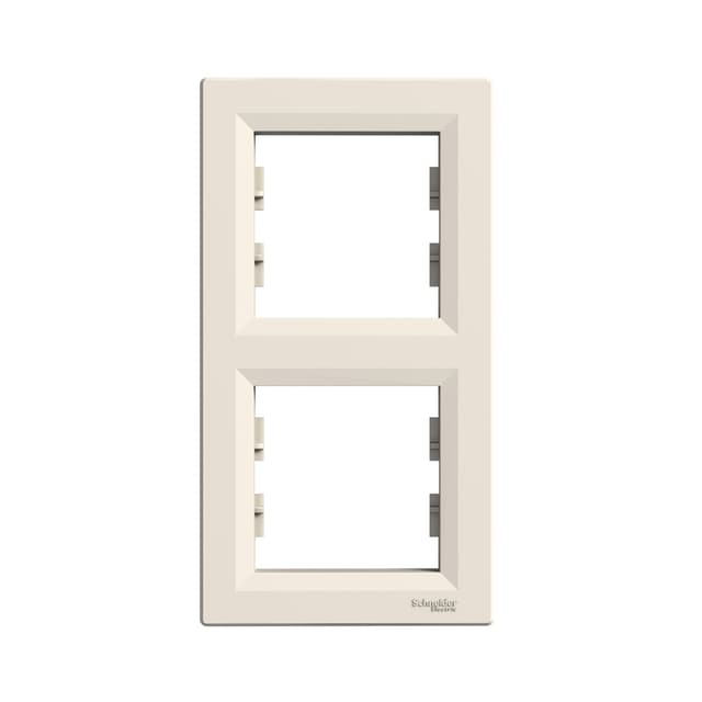 Рамка вертикальная, SE, EPH5810223, Asfora 2 постовая кремовый