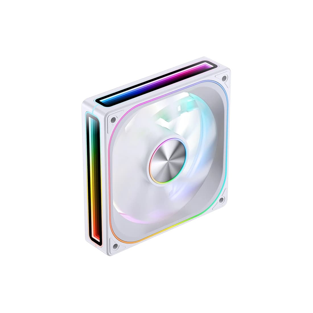 Вентилятор для компьютерного корпуса, Jonsbo, ZA-120W White, ZA-120W White, 1*120 мм, 700-2400 об/мин, 21.46-62.4 CFM, 21.3-37.3dBA, 4 pin PWM + 3 pin ARGB, 120х120х28мм, Белый