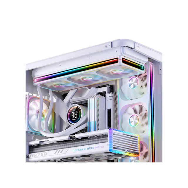 Вентилятор для компьютерного корпуса, Jonsbo, ZA-120W White, ZA-120W White, 1*120 мм, 700-2400 об/мин, 21.46-62.4 CFM, 21.3-37.3dBA, 4 pin PWM + 3 pin ARGB, 120х120х28мм, Белый