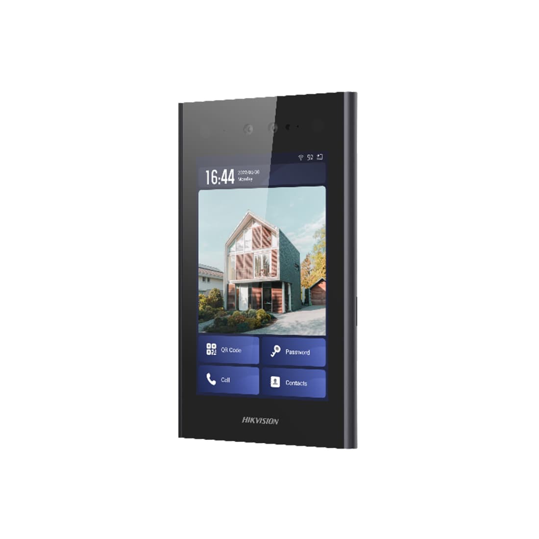 Вызывная панель, Hikvision, DS-KD9403-E6, 8-дюймовый сенсорный ЖК-экран, Android, 2 mp HD камера ИК до 3 м, 10000 лиц 100.000 карт 20000 пользователейсчитыватель карт, от -30 °C до 60 °C WDR/120 дБ IP65 IK07