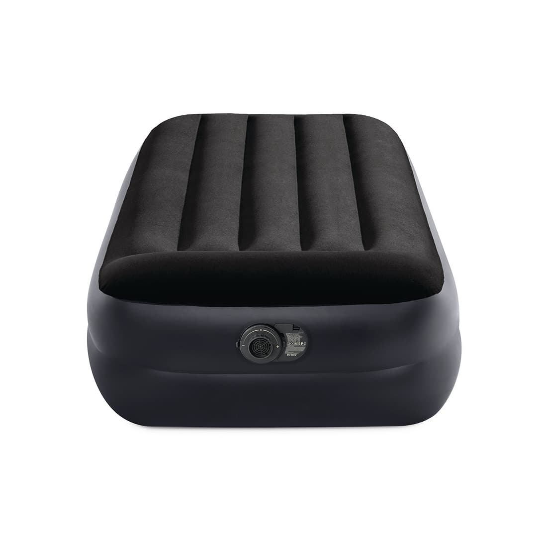 Матрас-кровать надувная Pillow Rest Raised (Twin) 191 х 99 х 42 см, INTEX, 64122ND, Винил, Встроенные эл. насос и подушка, Сумка для переноски и хранения в комплекте, Черный, Цветная коробка