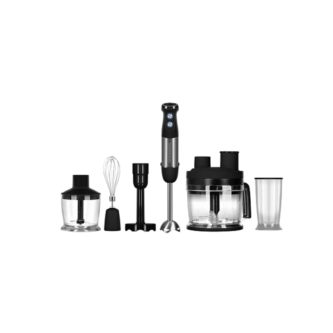 Блендер погружной, Redmond, BH406, Скорость работы 9000-15000 об/мин, Режим турбо, Объем чаши измельчителя 500 мл, Объем мерного стакана 700 мл, Длинна шнура 1.2м, Мощность 1500 Вт, Черный