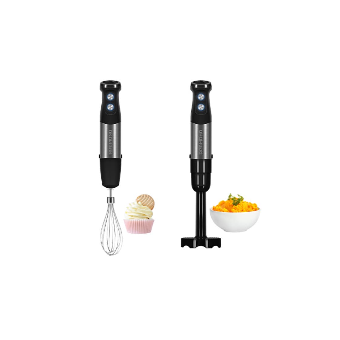 Блендер погружной, Redmond, BH406, Скорость работы 9000-15000 об/мин, Режим турбо, Объем чаши измельчителя 500 мл, Объем мерного стакана 700 мл, Длинна шнура 1.2м, Мощность 1500 Вт, Черный