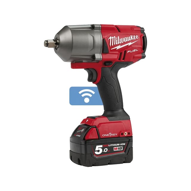 Гайковерт, Milwaukee, M18 ONEFHIWF34-502X ONE-KEY FUEL 3/4"(4933459730),18 В, Бесщеточный гайковерт. ONE-KEY. хвостовик SQ 3/4"(кольцо). 1627 Нм. крутящий момент на срыв 2034Нм. 2 Li-Ion аккумулятора 5 Ач. турбо з/у M12-18 FC. вес 3,5. HD кейс
