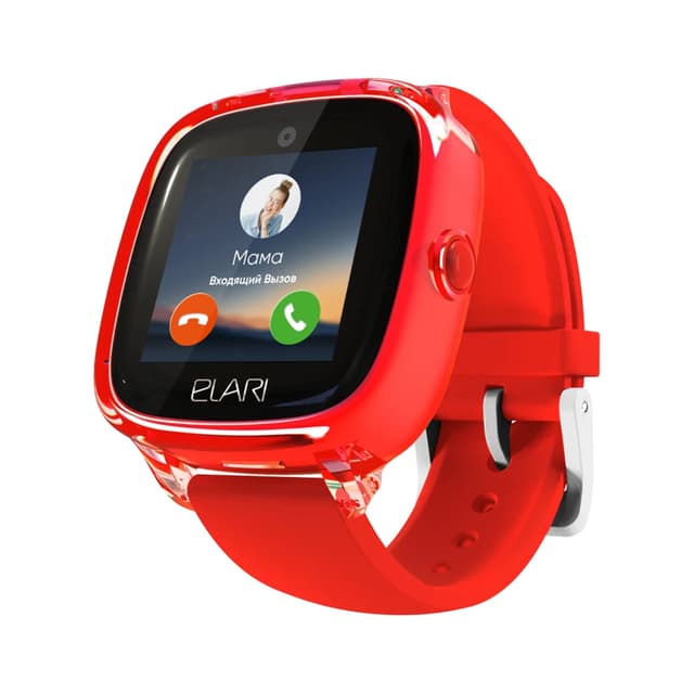 Смарт часы, Elari, KidPhone 4G Fresh, IPS дисплей 1.4 дюйма, Разрешение 240 х 240, Аккумулятор 605 мАч, Время работы до 2 дней, Красный