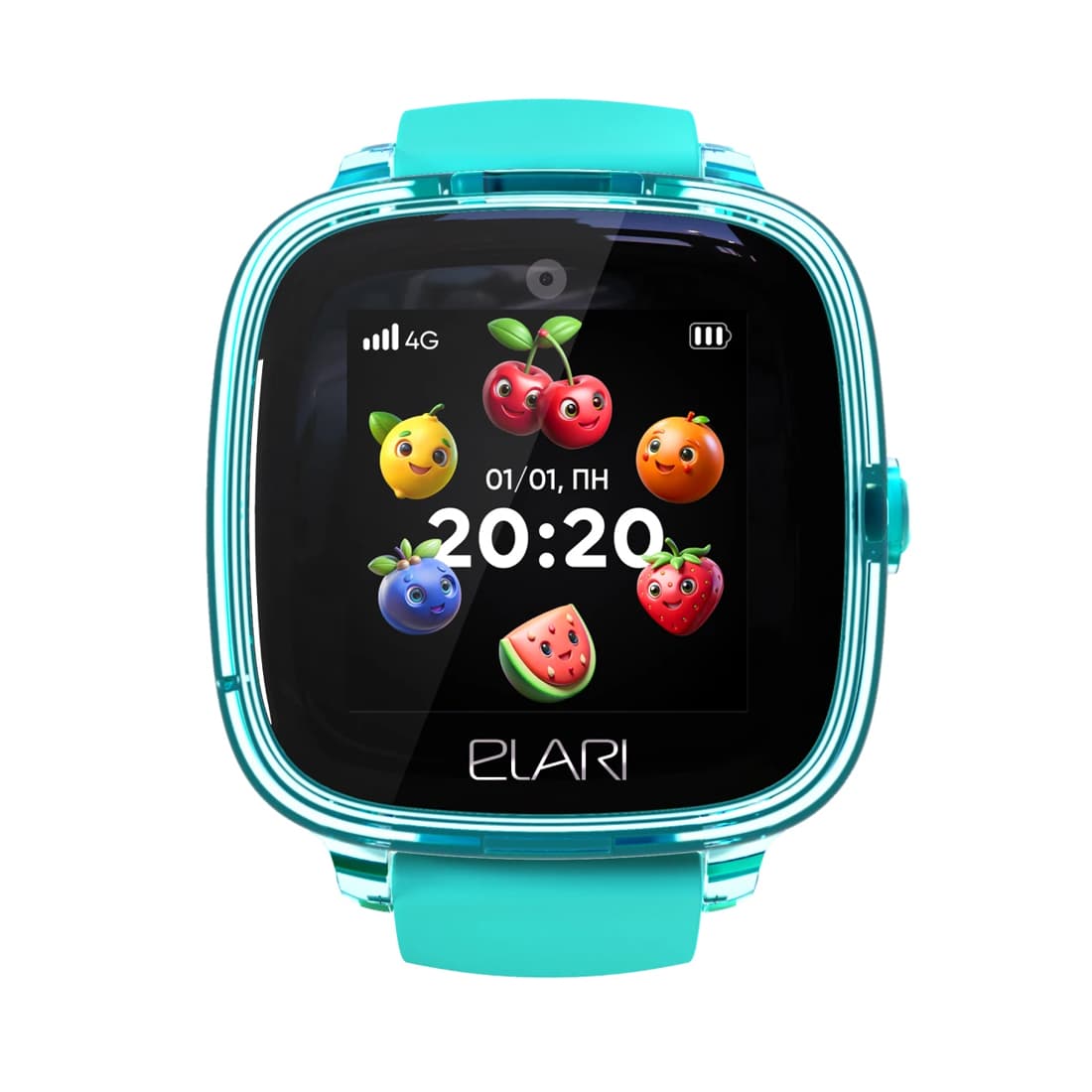 Смарт часы, Elari, KidPhone 4G Fresh, IPS дисплей 1.4 дюйма, Разрешение 240 х 240, Аккумулятор 605 мАч, Время работы до 2 дней, Зеленый