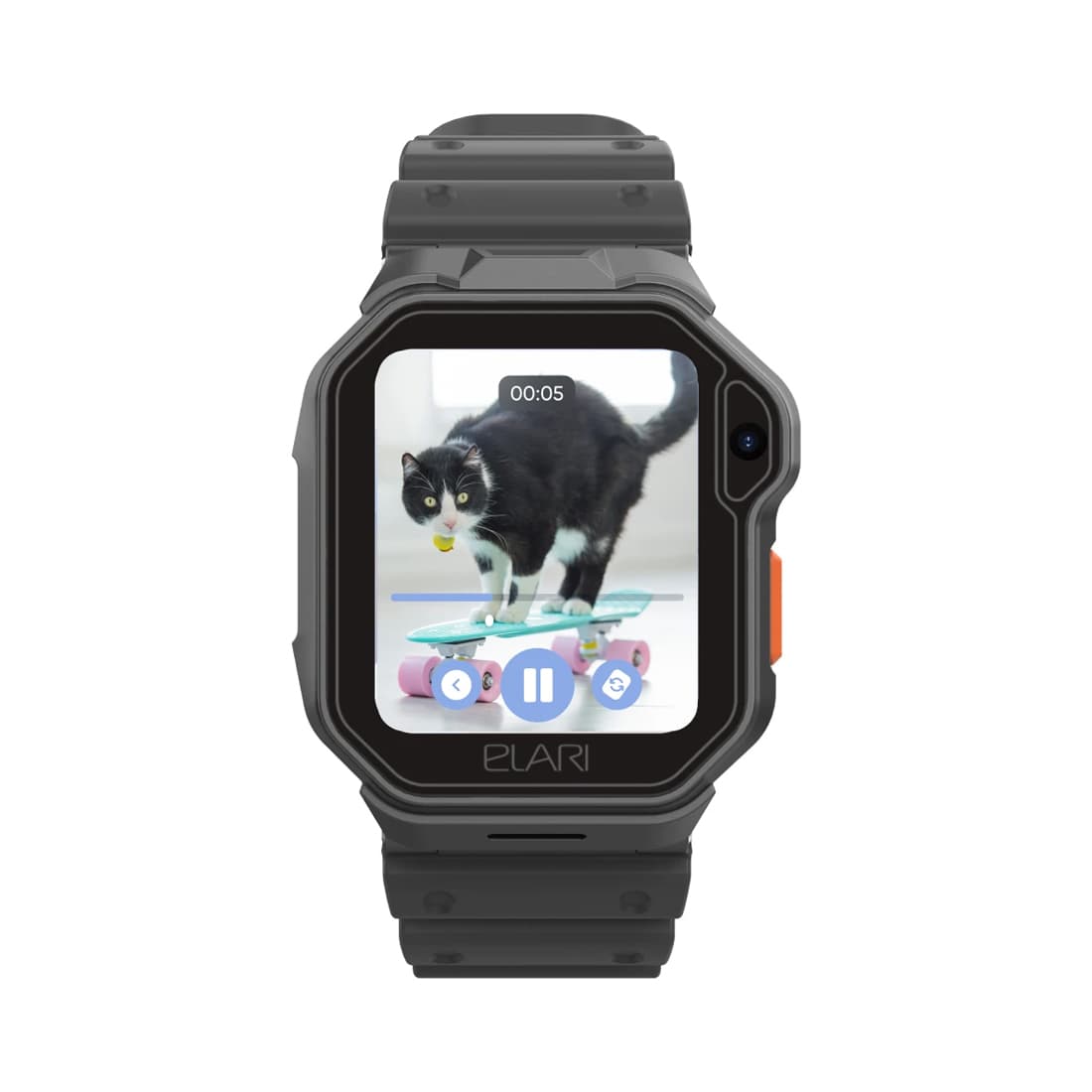 Смарт часы, Elari, KidPhone 4G Techno, IPS дисплей 1.76 дюйма, Разрешение 320 х 380, Аккумулятор 600 мАч, Время работы до 2 дней, Черный