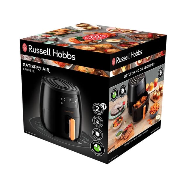 Аэрогриль, Russell Hobbs, 26510-56, Мощность 1650W, Объем чаши 5L, Сенсорный тип управления, Пластик, Алюминий, 7 программ, Черный