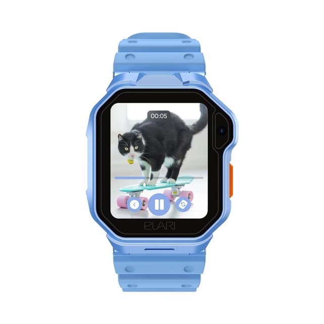 Смарт часы, Elari, KidPhone 4G Techno, IPS дисплей 1.76 дюйма, Разрешение 320 х 380, Аккумулятор 600 мАч, Время работы до 2 дней, Голубой