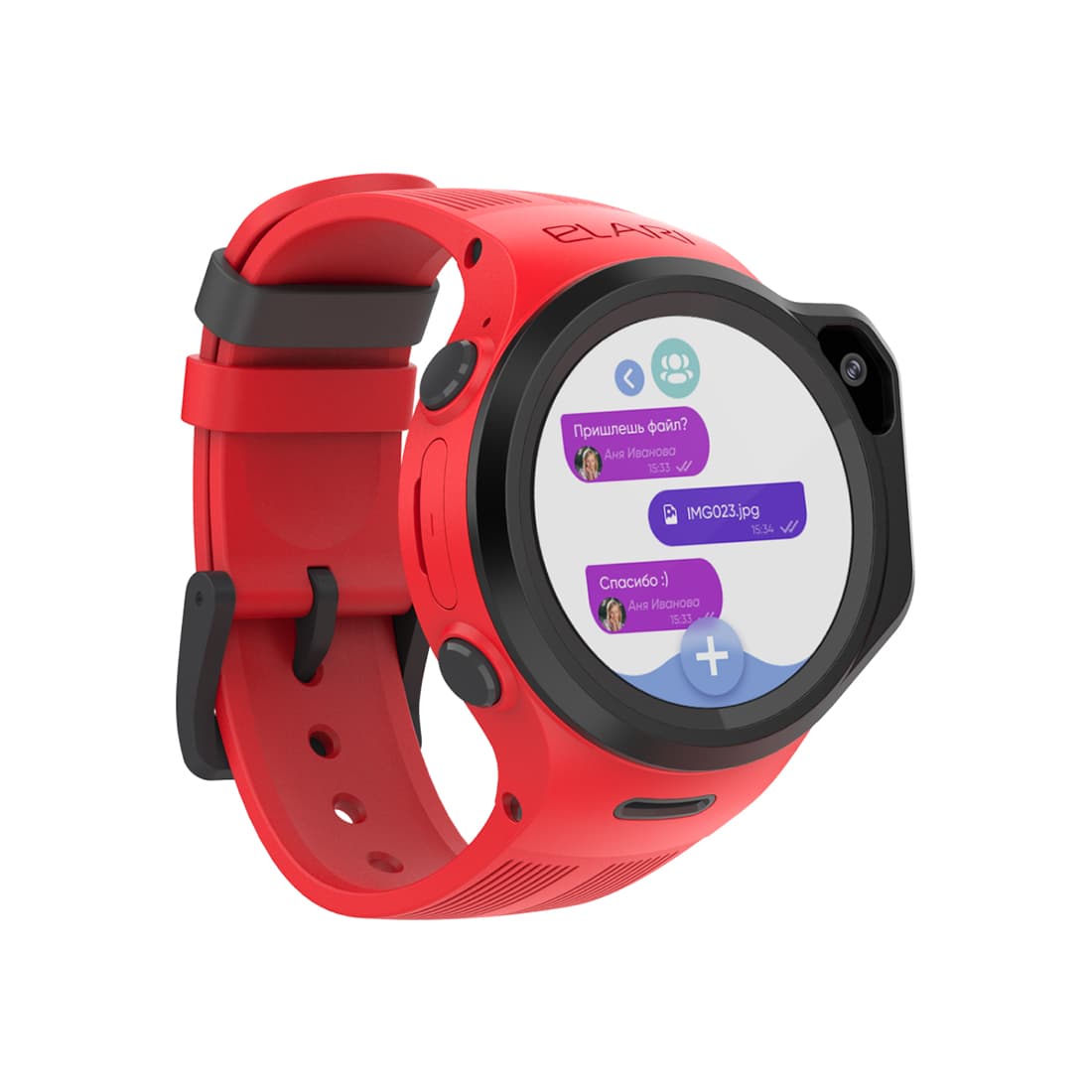 Смарт часы, Elari, 4GR M, IPS дисплей 1.3 дюйма, Разрешение 240 х 240, Водонепроницаемые (IP67), Аккумулятор 605 мАч, Время работы до 7 дней, Красный