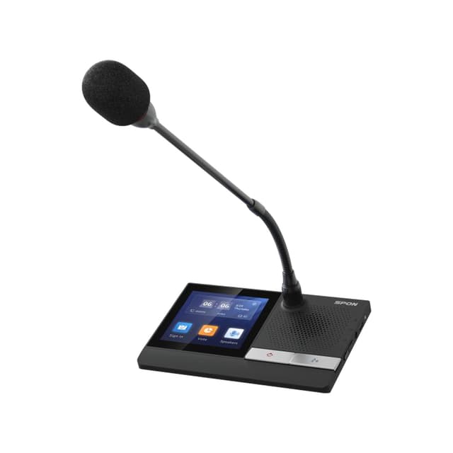 Цифровой конференц-пульт Председателя, Spon, LCM-6013CVW-L, 83dB, дисплей 4,3", чёрный