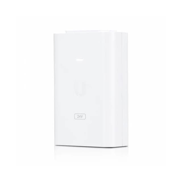 PoE адаптер, Ubiquiti, POE-24-24W-G-WH, PoE-Injector 24V 24W Gigabit (белый), passive PoE, 10/100/1000Mbps Ethernet, 100–240V AC, 24В, 24W
