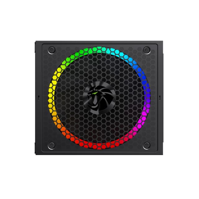 Блок питания, Gamemax, RGB 750G, 2141-0750B0016, 750W, Gold, APFC, 20+4 pin, 2*4+4pin, 8*Sata, 3*Molex, 3*PCI-E 6+2 pin, Вентилятор 14см, 165*150*86 см, Черный