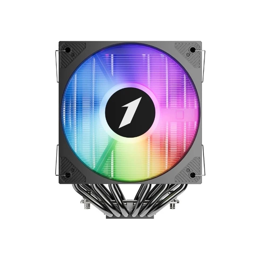 Кулер для процессора, 1STPLAYER, CY12LD BLACK, CY12LD-BK, intel 1151/1200/1700/1851 и amd AM4/AM5, TDP 225 Вт, 1*120 мм, 750 - 1900 об/мин, 57.56 CFM, 38.21dB, 4 pin PWM + 3 pin ARGB, 12012025 мм, Черный