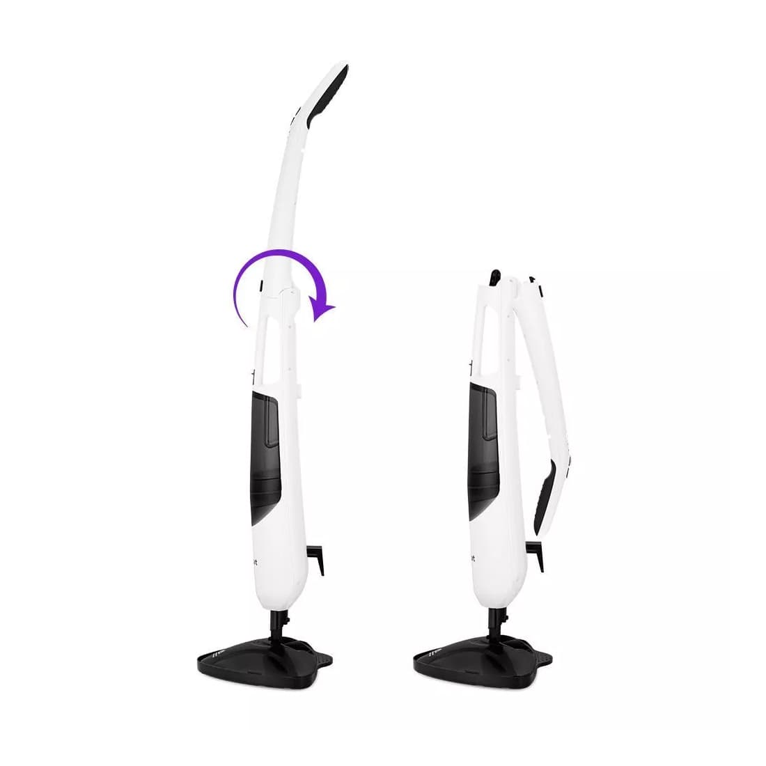 Паровая швабра, Kitfort, КТ-1021, Объем бака для воды 500 мл, Регулятор мощности есть, Готовность 25 сек, Время непрерывной работы 25 мин, Питание и производительность, Мощность 1630 Вт, Цвет белый