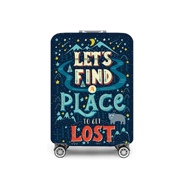 Чехол для чемодана, Travelsky, Lets Get Lost S, для чемоданов размером 20"~22", Полиэстер, Мультиколор