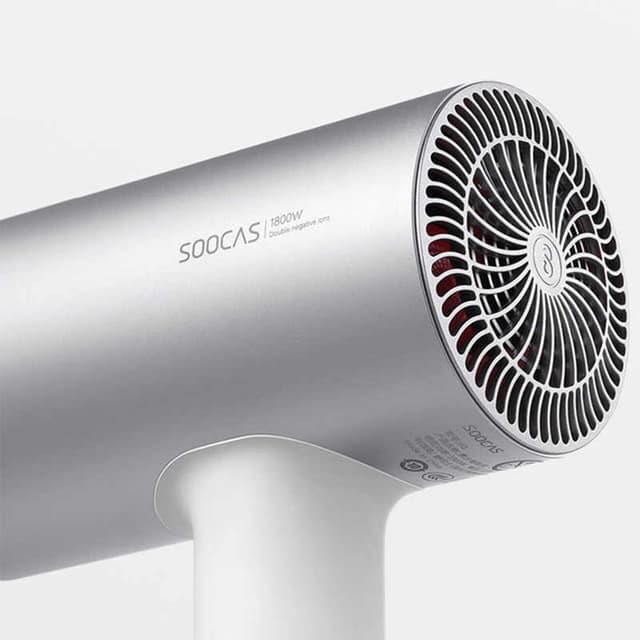 Фен для волос, Soocas, H5, Hair Dryer, 4 температурных режима, 1800 Вт, Технология ионизации, Серебристый